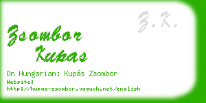 zsombor kupas business card